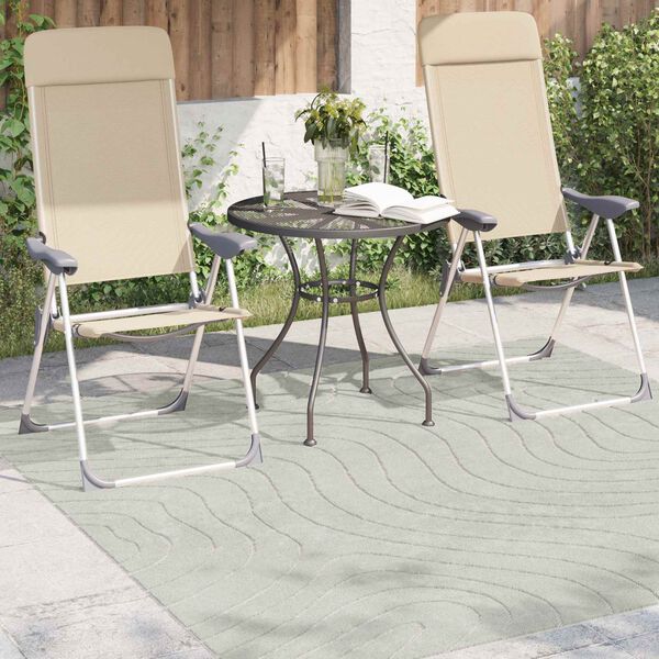 vidaXL Bereichsteppiche PALMERAS Gr&uuml;n 200 x 200 cm Polyester