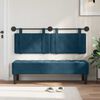 vidaXL H&auml;ngevorderseite Wandmontiert Blau 150 x 55 x 5 cm Samt