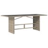 vidaXL 7-tlg. Garten-Essgruppe mit Kissen Hellgrau Poly Rattan