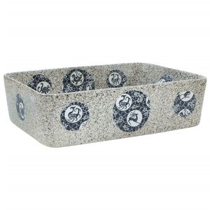 vidaXL Aufsatzwaschbecken Mehrfarbig Rechteckig 46x35,5x13cm Keramik