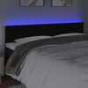 vidaXL LED Kopfteil Schwarz 160x5x78/88 cm Samt