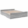 vidaXL Bettgestell mit Schubladen Grau Sonoma 150x200 cm Holzwerkstoff