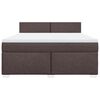 vidaXL Boxspringbett mit Matratze Dunkelbraun 180x200 cm Stoff