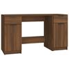 vidaXL Schreibtisch mit Beistellschrank Braun Eichen-Optik