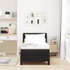 vidaXL Boxspringbett mit Matratze Schwarz 200 x 80 cm Samt