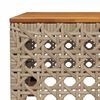 vidaXL 10-tlg. Garten-Sofagarnitur mit Kissen Beige Poly Rattan