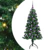 vidaXL Eckiger k&uuml;nstlicher Weihnachtsbaum Gr&uuml;n 150 cm PVC und Metall