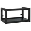 vidaXL Badezimmer Wand-Waschtischgestell Schwarz 59x38x31 cm Eisen