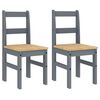 vidaXL Essst&uuml;hle 2 Stk. PANAMA Grau 40x46x90 cm Massivholz Kiefer