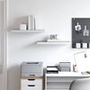 vidaXL Schweberegale 2 Stk. Eichen-Optik und Wei&szlig; 60x23,5x3,8 cm MDF