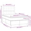 vidaXL Boxspringbett mit Matratze & LED Wei&szlig; 120x190 cm Kunstleder