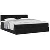 vidaXL Ottoman-Bett mit Matratze Schwarz 180x200 cm Samt