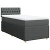 vidaXL Boxspringbett mit Matratze Dunkelgrau 90x200 cm Stoff