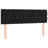 vidaXL Ottoman-Bett mit Matratzen Schwarz 160x200 cm Samt