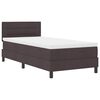 vidaXL Boxspringbett mit Matratze Dunkelbraun 90 x 190 cm Stoff