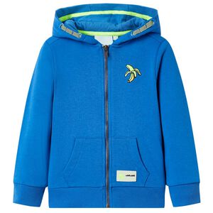 vidaXL Kinder-Kapuzenpullover mit Rei&szlig;verschluss Blau 92