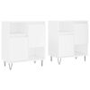 vidaXL Sideboards 2 Stk. Wei&szlig; Holzwerkstoff