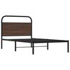 vidaXL Bettgestell ohne Matratze 90x200 cm Braun Eichen-Optik