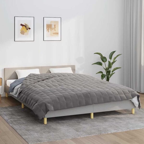 vidaXL Gewichtsdecke Grau 200x225 cm 13 kg Stoff