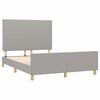 vidaXL Bettgestell ohne Matratze Hellgrau 140x200 cm Stoff
