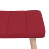 vidaXL Schaukelstuhl mit Hocker Stoff Weinrot