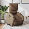 vidaXL Elektrischer Massagesessel mit Aufstehhilfe Braun Stoff