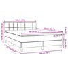 vidaXL Boxspringbett mit Matratze & LED Rosa 160x210 cm Samt