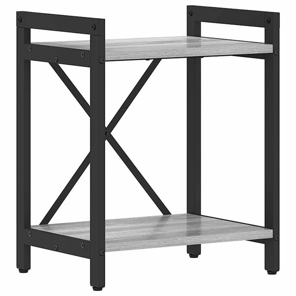 vidaXL B&uuml;cherregal Grau Sonoma 40 x 30 x 50 cm Holzwerkstoff