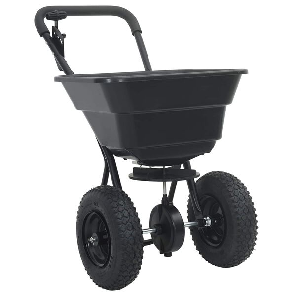 vidaXL Streuer Schwarz 53 x 81,5 x 78 cm PVC und Stahl
