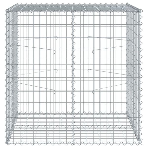 vidaXL Gabione mit Deckel 100x100x100 cm Verzinktes Eisen