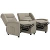vidaXL Relaxsofa 2-Sitzer Hellgrau Mikrofasergewebe