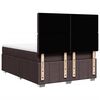 vidaXL Boxspringbett mit Matratze Dunkelbraun 160x200 cm Stoff