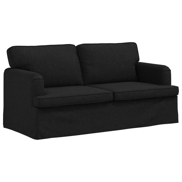 vidaXL Sofa 140cm Schwarz Metall