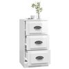 vidaXL Sideboard Hochglanz-Wei&szlig; 36x35,5x67,5 cm Holzwerkstoff