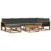 vidaXL Outdoor-Sofagarnitur mit Kissen 7 pcs Natur und Anthrazit
