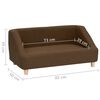 vidaXL Hundesofa Braun 85x50x39 cm Leinen