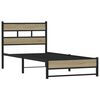 vidaXL Metallbett ohne Matratze Sonoma-Eiche 90x190 cm