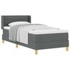 vidaXL Boxspringbett mit Matratze Dunkelgrau 200 x 80 cm Stoff