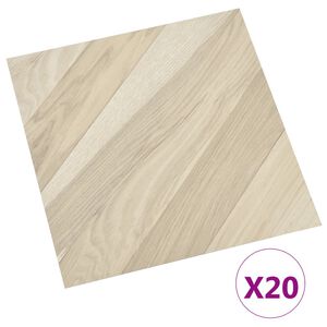 vidaXL PVC-Fliesen Selbstklebend 20 Stk. 1,86 m&sup2; Beige Gestreift