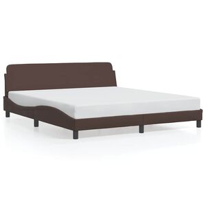 vidaXL Bettgestell "Dover" Braun 180x200 cm Kunstleder