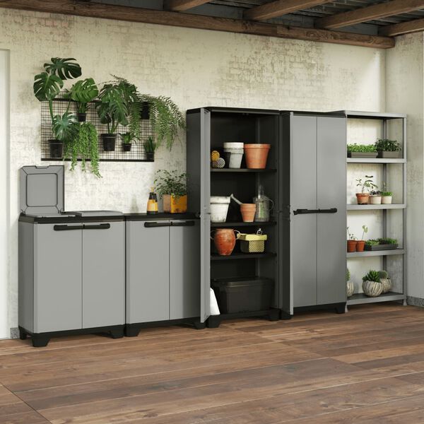 Keter Recycling-Schrank Planet Grau und Schwarz