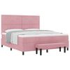 vidaXL Boxspringbett mit Kopfteil Rosa 200 x 180 cm Samt