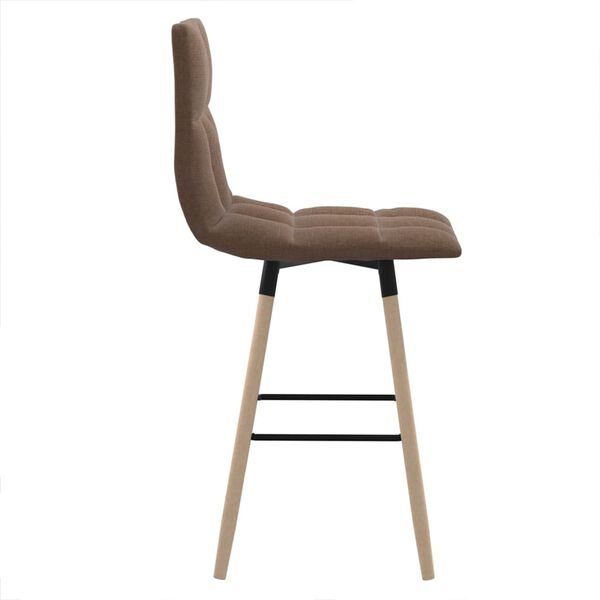 vidaXL Barhocker 2 Stk. Taupe Stoff