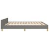 vidaXL Bettgestell ohne Matratze Dunkelgrau 160x200 cm Stoff