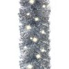 vidaXL Weihnachtsgirlande mit LED 10 m Silbern