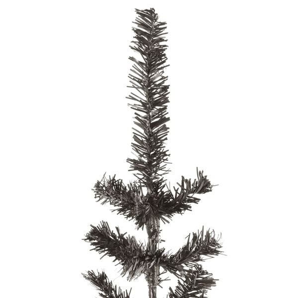 vidaXL Schlanker Weihnachtsbaum Schwarz 210 cm