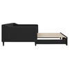 vidaXL Tagesbett Ausziehbar Schwarz 100x200 cm Stoff