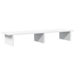 vidaXL Monitorst&auml;nder Wei&szlig; 100x27x15 cm Holzwerkstoff