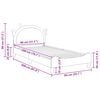 vidaXL Kinderbettgestell mit Kopfteil mit Kopfteil Rosa 80 x 200 cm PU