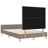 vidaXL Bettgestell mit Kopfteil Taupe 120 x 200 cm Stoff